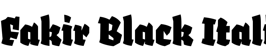 Fakir Black Italic Yazı tipi ücretsiz indir